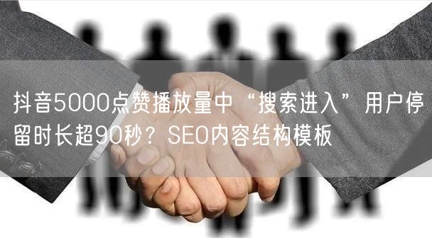 抖音5000点赞播放量中“搜索进入”用户